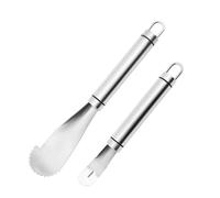 Pelador de cítricos de acero inoxidable, abridor de frutas, herramienta de cocina multifuncional para pelar naranjas, granadas, fácil de limpiar, duradero (Tipo 2)