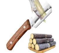 Pelador de cocina - Pelador manual de acero inoxidable para caña de azúcar, pelador de cocina con mango ergonómico adaptado para hotel, gastronomía, comercio, restaurante, forma de mano natural y
