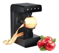 Pelador de Frutas Automático con Cuchillas de Acero Inoxidable, Base Sólida Para Mayor Estabilidad, Pelado Rápido con Un Solo Clic, Cortador de Frutas/vegetales Giratorio Black