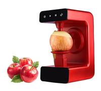 Pelador de Frutas Automático con Cuchillas de Acero Inoxidable, Base Sólida Para Mayor Estabilidad, Pelado Rápido con Un Solo Clic, Cortador de Frutas/vegetales Giratorio Red
