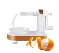 Pelador De Frutas Giratorio Manual - Herramienta De Cocina Compacta De Estilo Manivela Para La Eliminación Rápida De La Piel, Gadget Multiuso | Pequeño Aparato De Pelaje De Mano Para Manzanas