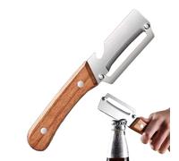 Pelador de Frutas y Verduras,Pelador para Cocinar con Mango de Madera y Abrebotellas - Cortador De Pepino Acero Inoxidable | Para Frutas Verduras Tomate Patata Zanahoria Calabacin Y Cocina Casera