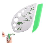 Pelador de Hierbas,9 Agujero Inoxidable Herramienta para Pelar Hierbas,Pelador de Hojas de Hierbas para Col Rizada Acelga Verdes Tomillo Albahaca Romero