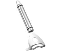 Pelador de maíz de acero inoxidable, mango ergonómico, separador de mazorcas con agujero para colgar, práctica herramienta de cocina, pelador dorado
