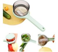 Pelador de manzana y pera con caja de almacenamiento; pelador manual de frutas y verduras, adecuado para manzanas, peras, patatas, papaya, mango, pepino, rábano