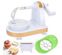 Pelador de manzanas, pelador de frutas y verduras, máquina peladora de patatas, herramienta de cocina para cortar (blanco)