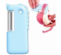 Pelador de patatas con cuchilla de acero inoxidable para calabacines, zanahorias, patatas, manzanas y tomates (azul), 121 x 55 x 6,6 mm.