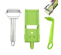 Pelador de Patatas Doble, Cortador de Verduras de Múltiples Cuchillas, Exprimidor de Limón Naranja y Espiral de Patata, Pelador de Verduras Acero Inoxidable, Pelar Frutas y Verduras