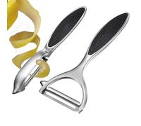 Pelador de patatas manual, pelador de patatas para cocina | Juego de 2 trituradoras de frutas y zanahorias - Peladores de verduras multifuncionales en Y, trituradora de frutas de cocina con buen agarr
