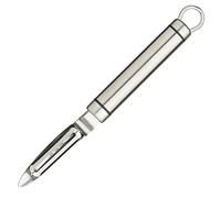 KitchenCraft Pelador de patatas profesional giratorio de acero inoxidable, 21 cm (8,5"), plateado