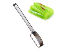 Pelador de pepinos manual de acero inoxidable, herramienta de cocina multifunción para pelar frutas para el hogar, camping, gastronomía