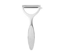 Pelador de verduras en forma de Y de alta calidad: Taylors Eye Witness, gran accesorio de cocina, con construcción resistente de aluminio de zinc con color plateado y blanco, se desliza fácilmente