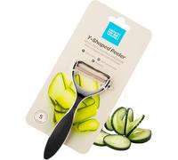 Pelador de verduras en forma de Y de alta calidad: Taylors Eye Witness, gran accesorio de cocina, con construcción resistente de aluminio de zinc con color plateado y cromo, se desliza fácilmente