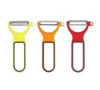Pelador de verduras, juego de peladores de acero inoxidable de 3 piezas, pelador de verduras de buen agarre que hace que pelar sea muy fácil, pelador de zanahorias para patatas, zanahorias, rábanos