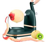 Pelador, descorazonador y rebanador manual de manzanas, empuñaduras antideslizantes de succión, cuchillas de acero inoxidable, pela, núcleos y corta en segundos para hacer pasteles de puré de manzana