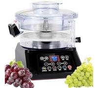 Pelador eléctrico de uvas, máquina peladora giratoria automática con panel de control inteligente, 6 velocidades ajustables (1100-1800 rpm), rotación hacia adelante/atrás para tomate cherry