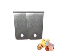 Pelador manual de jengibre, 2 piezas de acero inoxidable pelador manual de ajos, robusto ayudante de cocina con mango ergonómico y superficie antideslizante para el hogar, la gastronomía y el comercio