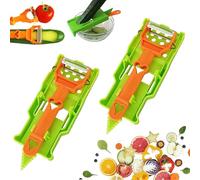 Pelador Multifuncional 2-En-1, Julienne Peeler, Pelador De Papas, Multifunctional Kitchenware Set with Grating Plate, for Slicing and Peeling, All Kinds of Fruits and Vegetables (2pcs)