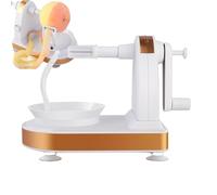 Pelapatate manual rotante pelacarote da cucina struttura estable manovella scorrevole strumento pratico multifunzione per sbucciare tagliare affettare ortaggi frutta supporto ergonomico leggero utile