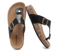 Pelbiuqik Sandalias Verano para Mujer, Zapatillas Planas Ajustables Ante Mules Corcho Regulable Chanclas Pantuflas para Unisex adulto, 36-46
