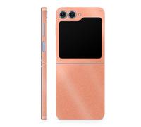 Pelcula brillante de glitter compatible con Samsung Galaxy Z Flip 6 - Peach slido - Cubierta de calcomana protectora de vinilo 3M Premium - Fcil