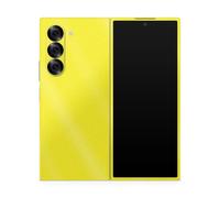 Pelcula brillante para la piel del telfono con brillo compatible con Samsung Galaxy Z Fold 6 - amarillo slido - Cubierta de calcomana protectora