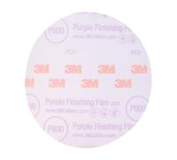 3M Hookit Disco abrasivo de película de acabado púrpura 30670, 6 pulgadas, grado 800+, paquete de 50, lijado de capa transparente, acabado de pintura, eliminación de defectos, larga duración