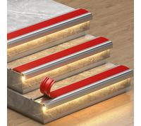 peldaño antideslizante Perfil De Borde De Escalera LED, Peldaños De Escalera De 115, 140, 150, 170, 180, 200 Y 120 Cm De Largo, Iluminación, Protector De Borde De Escalera(5pack,L 180cm/71in)
