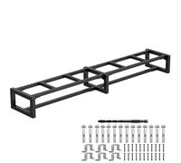 Peldaño de acero de 1 escalones, larguero metálico para peldaño de madera, soportes independientes para escaleras interiores y exteriores. (120cm)