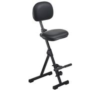 Peldaño de apoyo - altura regulable de 550 a 900 mm, con reposapiés - habillage sintética negro - appuie-fesses assis-debout silla silla de taller sillas sillas de taller