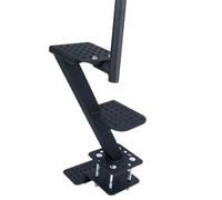 Peldaño para remolque de barco, universal, de acero al carbono, peldaño antideslizante de 2 pasos con mango para barcos de lubina, escalones de 8 pulgadas de ancho, 21 pulgadas de