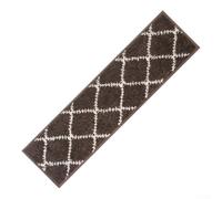 Peldaños antideslizantes para peldaños de madera para interiores, tapetes autoadhesivos reutilizables, tela capitoné lavable a máquina, 76 x 20 cm (café)