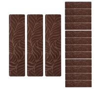 Peldaños de escalera: 15 piezas de peldaños de madera, alfombra antideslizante, alfombra protectora antideslizante adhesiva, corredor de escalera interior para ancianos, perros, mascotas, hogar, garaj