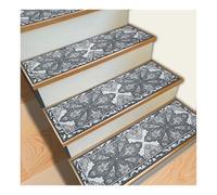 Peldaños de Escalera Antideslizantes de Tierra de diatomeas con Respaldo de Goma para escalones de Madera y baldosas de Hierro Interiores. Alfombras Cubiertas(T,15pcs 31.5x10.2)