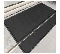 Peldaños de escalera antideslizantes for exteriores, tapete a juego for escalones de madera, tapete de aterrizaje de escalera antideslizante con respaldo de goma(Black,160x200cm/63.0x78.7 inches)