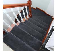 Peldaños de escalera autoadhesivos, almohadillas antideslizantes para peldaños de madera, fácil instalación para niños y perros, 100% poliéster con respaldo de TPE, 90 x 24 cm