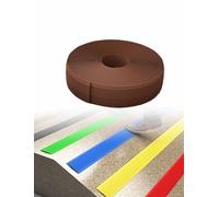 Peldaños de escalera autoadhesivos antideslizantes: tira impermeable de PVC for escalones interiores y exteriores, borde de rampa, agarre for madera y hormigón.(Brown,118.2x3.9")