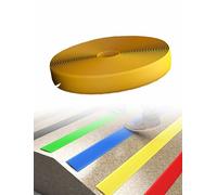 Peldaños de escalera autoadhesivos antideslizantes: tira impermeable de PVC for escalones interiores y exteriores, borde de rampa, agarre for madera y hormigón.(Yellow,197x3.9")