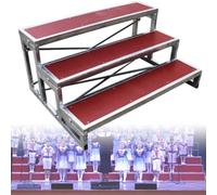 Peldaños de escalera corales comerciales, elevadores de coro antideslizantes para actuaciones grupales seguras en escuelas e iglesias