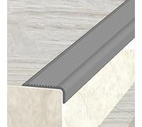 Peldaños De Escalera De Goma Antideslizantes for Exteriores, Autoadhesivo De Borde para Escaleras en Forma De L, Autoadhesivo, Adhesivo Y Antideslizante, Apto para Guarderías, Hoteles ( Color : Gray ,