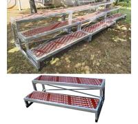 Peldaños de escalera escalonados comerciales para fotos de grupo y actuaciones, solución de escenario portátil para aulas e iglesias