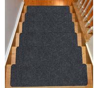peldaños de escaleras, 15 tapet. escaleras, 20 cm x 76, auto-adh., int., mascotas(D dark Grey)