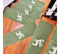 peldaños de escaleras, 5 piezas de alfombr. auto-adh. anti-desl. escaleras, lavables, niños(M,70x22cm)