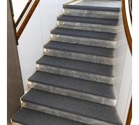 peldaños de escaleras, Alfombras auto-adh. escaleras de interior 8" x 30" peldaños(Dark Grey,15pcs)