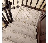 Peldaños de goma antideslizantes para escalones de interior, paquete de 15 (10.2 x 31.5 pulgadas) y tapetes seguros para escaleras del hogar, mejora el agarre y evita resbalones