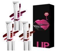 Pele el delineador de labios, la mancha de labios Pele Off | Leder de labios de larga data,Smudge a prueba de labios de 3, lápiz lápiz pigmentado de lápiz de lápiz manchado para mujeres cosméticas par