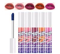 Pelea la mancha de labios-Tinte de labios impermeable 5x de larga duración, color de labios a prueba de manchas | Brillo de labios mate semipermanente, maquillaje de labios sin secado, color de labios