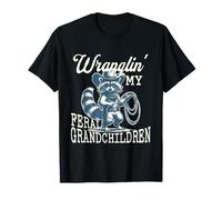 Peleando con mis salvajes nietos, mapache Camiseta