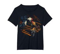 Peleas De Gallos Cockfighter Juego Aves Gallos Gallo Camiseta, Mujer Tallas Grandes, Negro, 4XL Grande