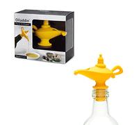 PELEG DESIGN Oiladden | Verter y tapón, silicona, amarillo, 8 x 9 x 4,5 cm